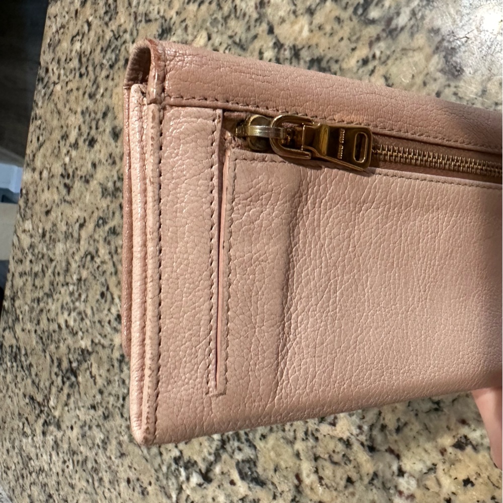 Small Call Outs Miu Miu Continental Bow Wallet Pi… - image 7